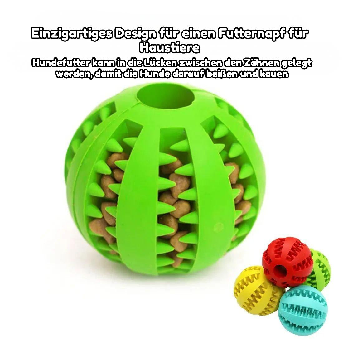 Interaktiver Hundeball – Kauen, Reinigen & Füttern