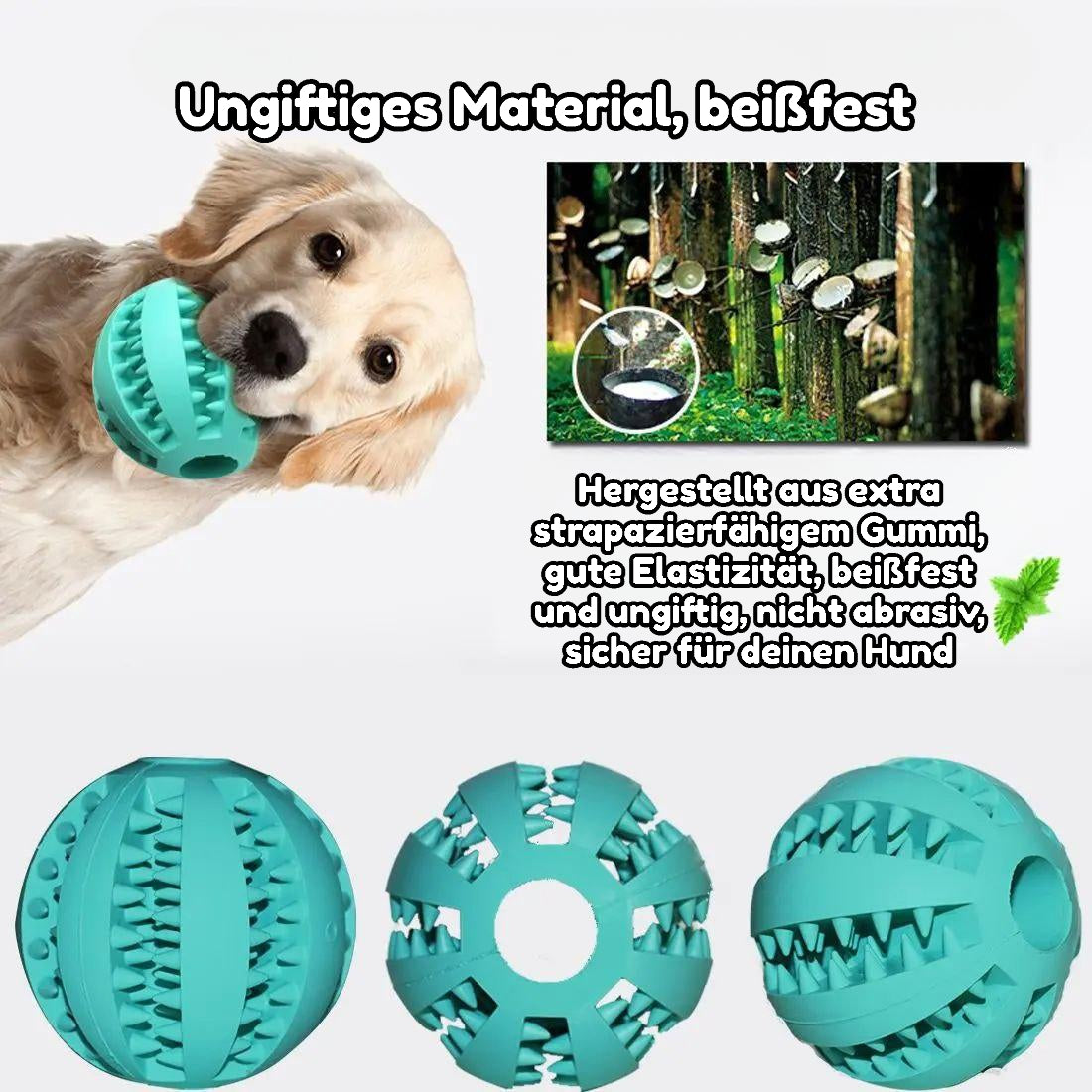 Interaktiver Hundeball – Kauen, Reinigen & Füttern