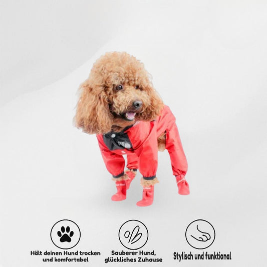 Bunte Regenjacke für Hunde